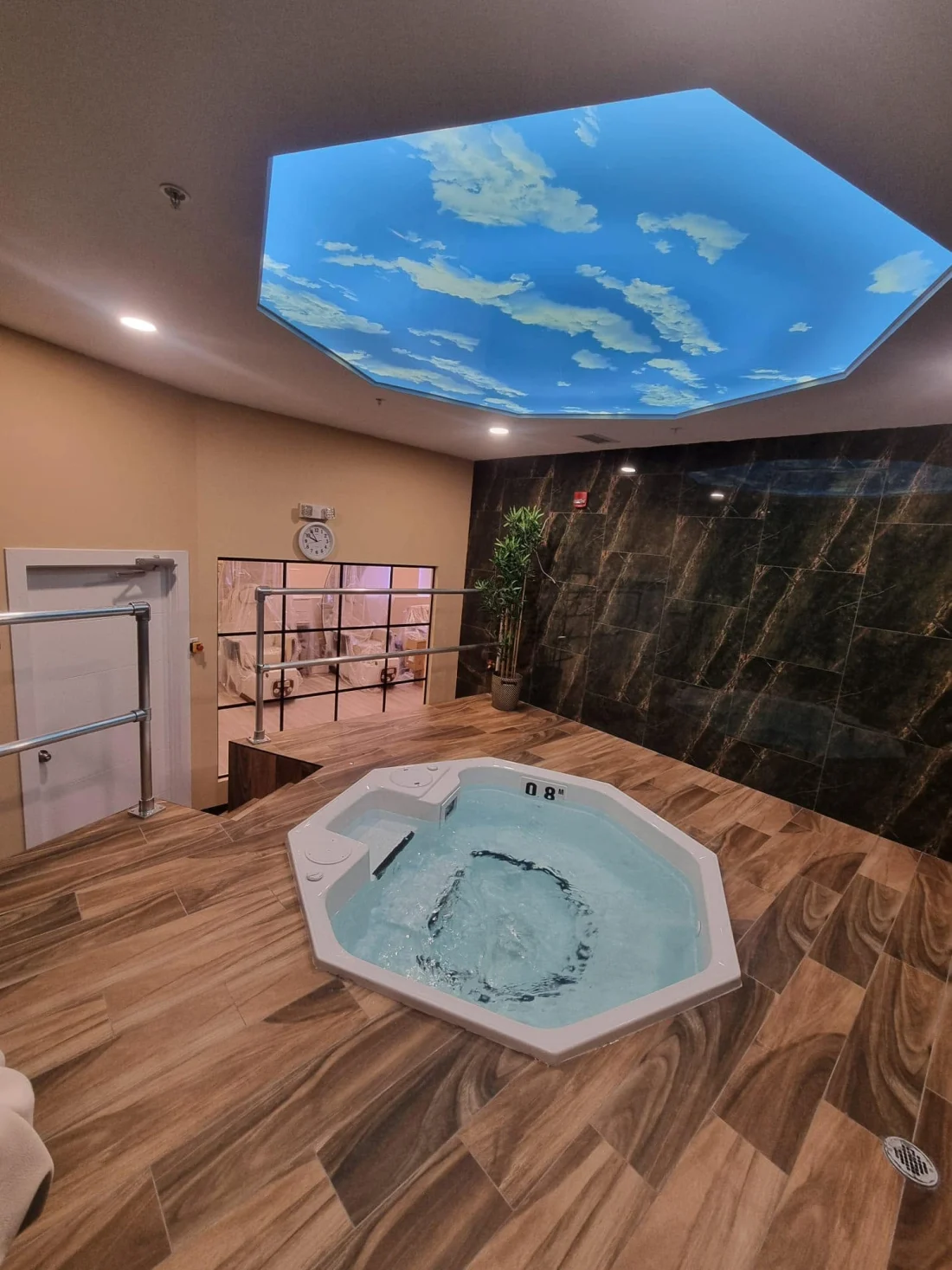 The hydrotherapy suite at Emerald Spa & Bistro in Sherwood Park
