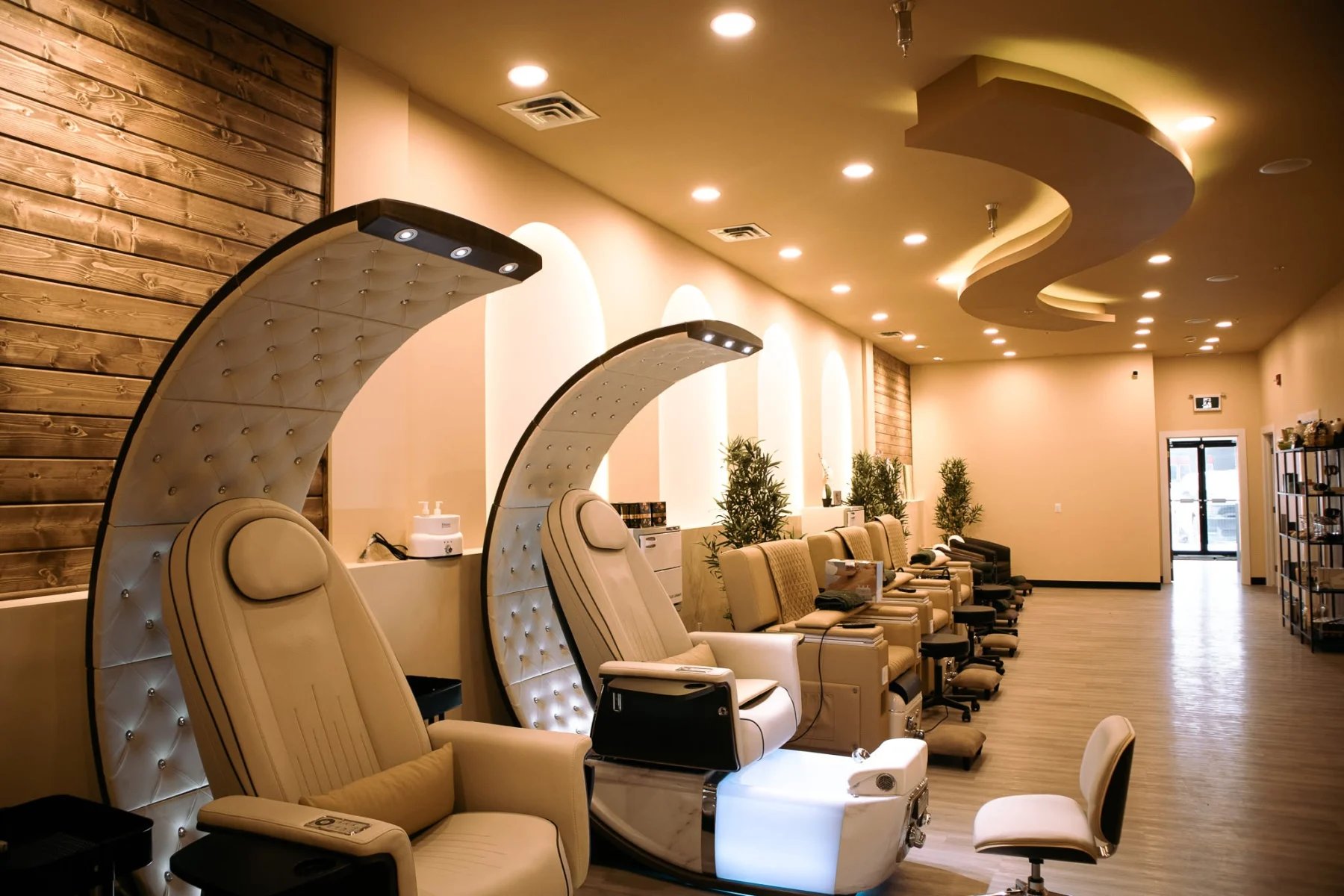 The warm, light-filled treatment salon at Emerald Spa & Bistro in Sherwood Park